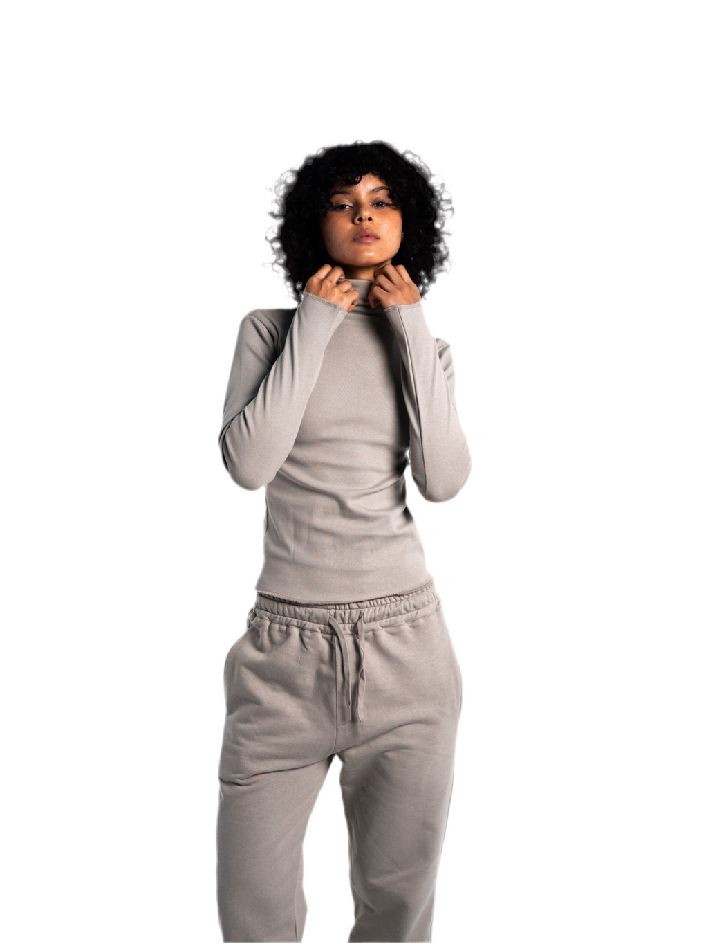 HIGH NECK LONG SLEEVE TOP