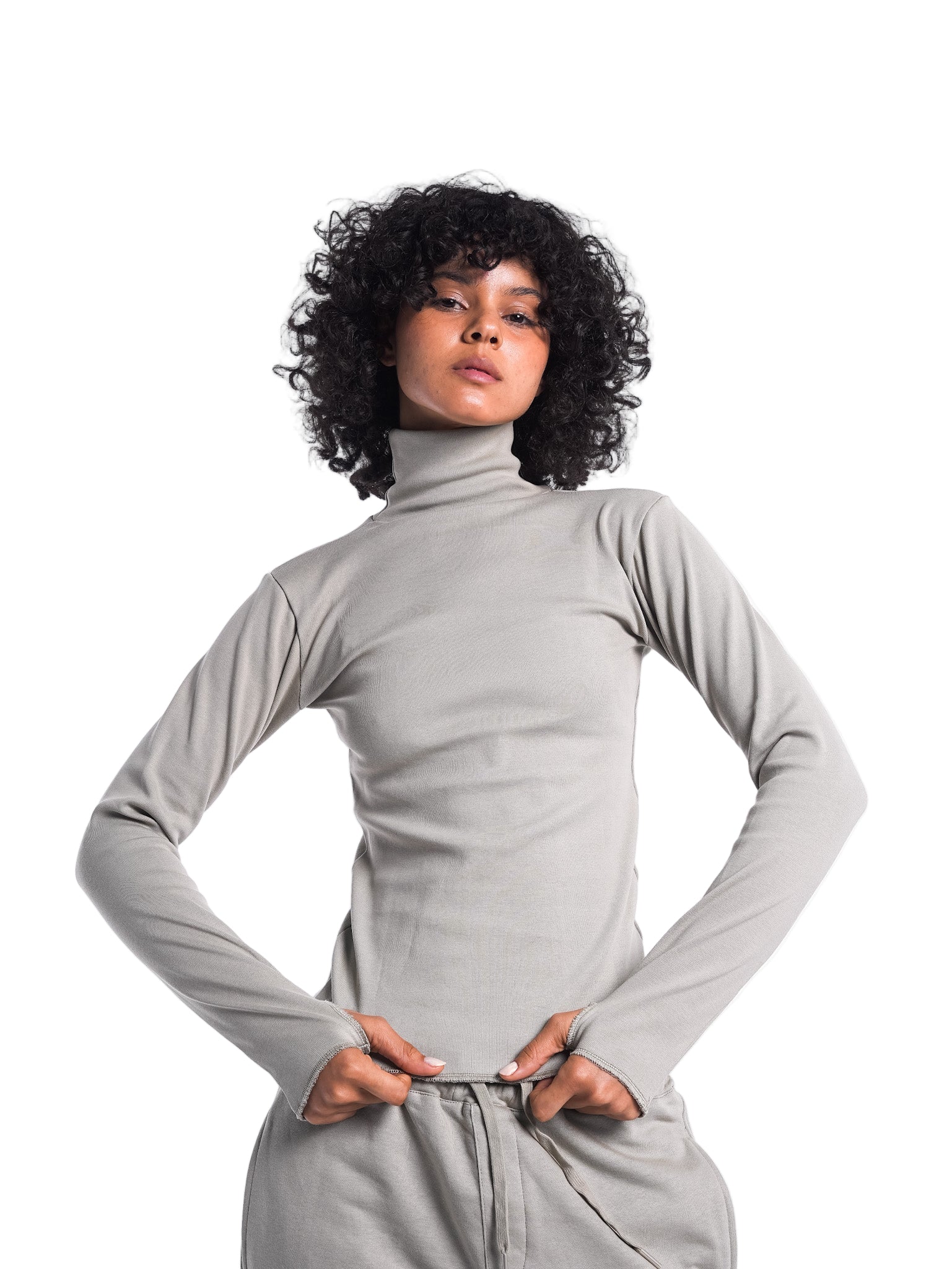 HIGH NECK LONG SLEEVE TOP